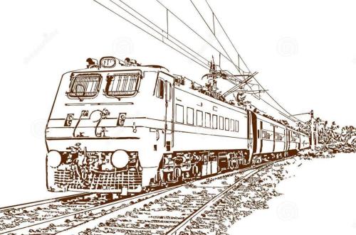 indian-railway-one-line-drawing-track-123667561